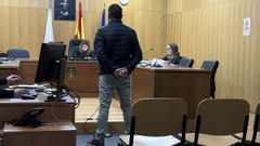 El acusado, durante el juicio en Ourense