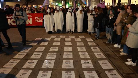 Homenaje a las mujeres asesinadas en Galicia