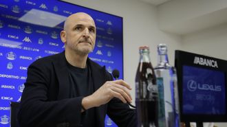 Fernando Soriano, durante una rueda de prensa en Abegondo