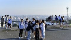 Estudiantes en el campus de A Zapateira, en A Coru�a