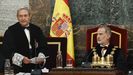 El rey Felipe VI y el presidente interino del Tribunal Supremo Francisco, Marn Castn, durante el acto de apertura del Ao Judicial 2023-2024