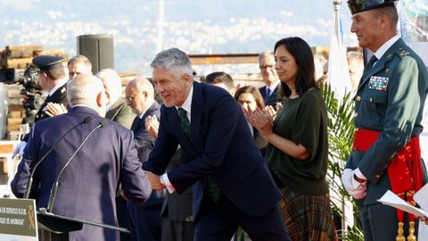 Grande-Marlaska durante un momento del acto en Armn