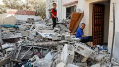 Restos de una vivienda en Gaza