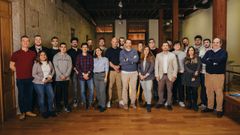 Parte de la plantilla de la fintech gallega Coinscrap