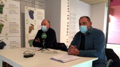 Jos� Manuel Rodr�guez, a la izquierda, en la presentaci�n de una campa�a promocional en el Centro do Vi�o