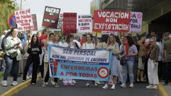 La primera protesta convocada por este colectivo de enfermeras tuvo lugar el 26 de septiembre y reuni� a m�s de doscientas personas
