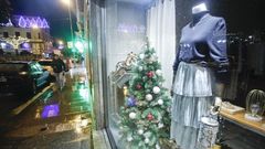 Escaparate adornado en Vilalba en las pasadas fiestas navide�as 
