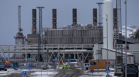 Una planta de licuefaccin de gas natural en Noruega, en foto de archivo