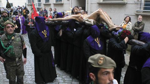 El Cristo de la Buena Muerte (en la imagen, en la procesión del 2019) es una de las imágenes que se podrán ver en la carpa de Capitanía