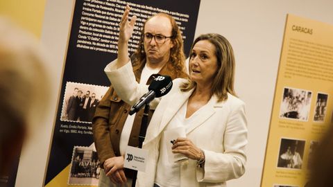 Luisa S&aacute;nchez, en la inauguraci&oacute;n de la muestra