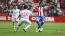 Borja Viguera durante el partido ante el Almer�a
