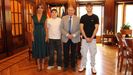 Leticia Gonz�lez �lvarez, Marco Berm�dez Naveiras, Mikel G�mez y Canteli durante la presentaci�n del Young Founders Summit