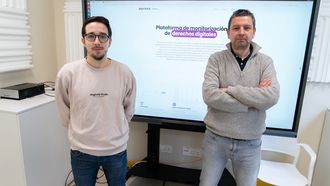 Responsables de Digitrack, Marcos Fern�ndez Pichel y David E. Losada