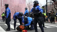 Un centenar de detenidos durante la toma de posesi�n de Trump