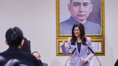 La l�der opositora taiwanesa, Cheng Li-wun, durante su comparecencia previa al viaje a China 