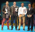 Foto de los gallegos galardonados en la gala de Avil�s. 