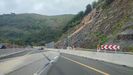Vista del argayo en la autopista del Huerna