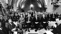 Sesin constitutiva del primer Parlamento de Galicia, en el Pazo de Xelmrez, el 19 de diciembre de 1981