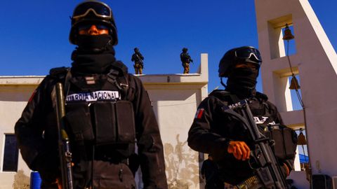 Dos agentes de polic�a mexicanos, en una imagen de archivo