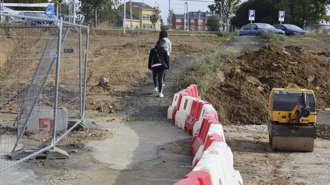 Itinerario peatonal entre las obras del bulevar.