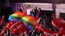 Celebraci�n en la sede del PSOE