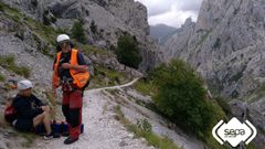 Rescate de monta�a en Cabrales