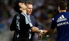 Augusto se lesion� en la visita al Elche en una jugada en el minuto 21. 