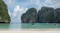 Playa de Maya Bay, una de las ms famosas de Tailandia.