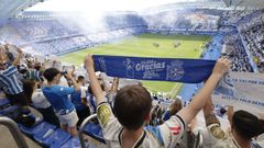El espectacular aspecto del estadio Abanca Riazor al inicio del partido entre el Deportivo y el Las Palmas.