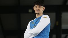 Charlie Pati�o en la ciudad deportiva de Abegondo