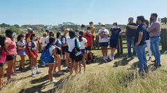 Actividad del minicampamento en A Lanzada, en Sanxenxo