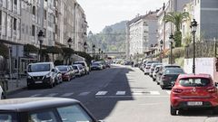 El barrio de A Valenz�, en Barbad�s, vac�o por el estado de alarma