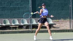 J�ssica Bouzas, durante un entrenamiento en Vilagarc�a.