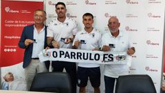 Javier Atanes, Malaguti, Turbi y Tom�s Llao en la firma del acuerdo