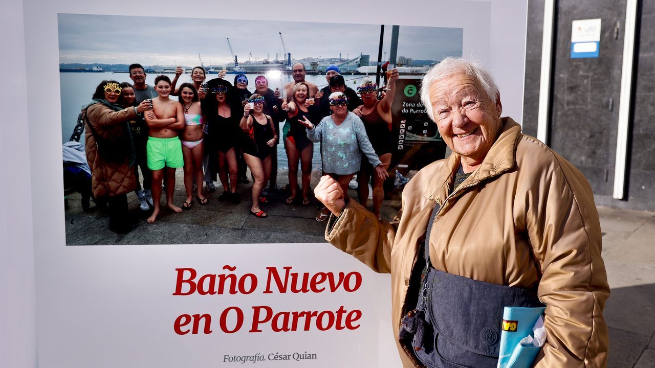 El día que Maribel se encontró con su foto en el Cantón Grande de A Coruña