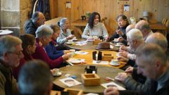 Noa Presas, en un encuentro con pensionistas