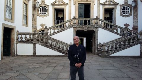 Carlos Saura, en la Casa de Mateus, Portugal