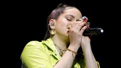 Rosal�a, durante su actuaci�n en O Son do Cami�o en el 2019