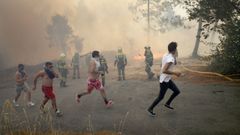 Foto de archivo de un incendio forestal en Baroa