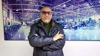 Daniel Pe�aloza, en la redacci�n de La Voz de Carballo este s�bado