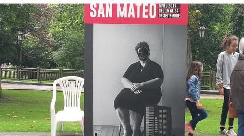 Una r�plica del cartel de San Mateo en el parque de San Francisco