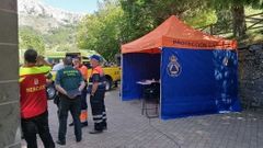 Instalaci�n para el rescate en Valporquero