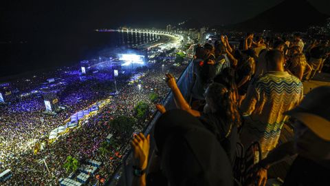 Otro momento del concierto de Shakira en Copacabana