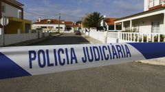 Imagen de archivo de un precinto de la Polica Policial de Portugal durante una operacin en el rea de Lisboa