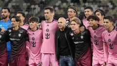 Imagen del amistoso entre Inter de Miami y el Vissel Kobe de Tokyo, el pasado 7 de febrero. Iniesta asisti como invitado por su antiguo club para realizar el saque de honor