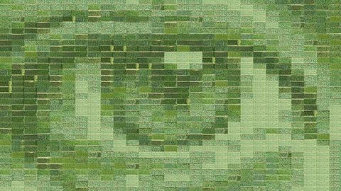 Simulaci�n de la fotograf�a del ojo de una hect�rea en un campo de trigo, como se ver� en la primavera del 2026