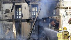 Imagen del incendio ocurrido en la�Casa Maragata.