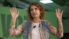 Mar�a Jes�s Montero, este martes en un acto de campa�a electoral en Martos (Ja�n).