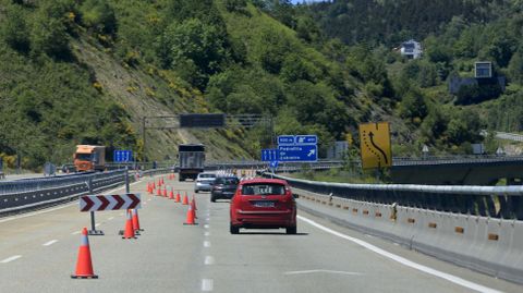 Desv�o por las obras de la autov�a, en foto de archivo