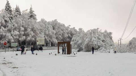 Nieve en el Alto do Vieiro de Bande